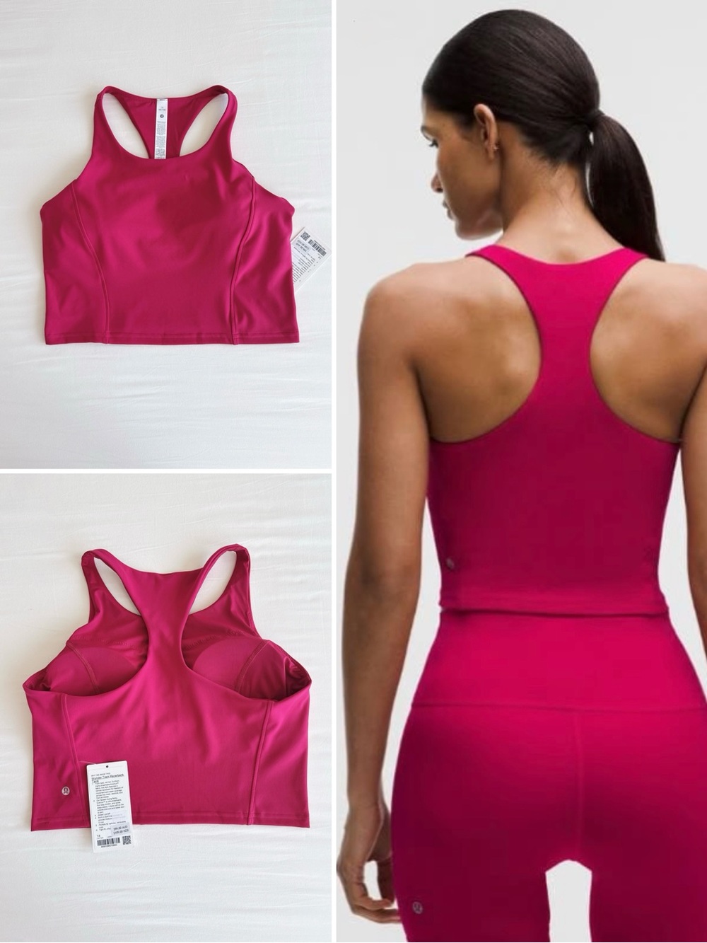 NWT lululemon Wunder Train Racerback Tank Mulberry Spark Size 14